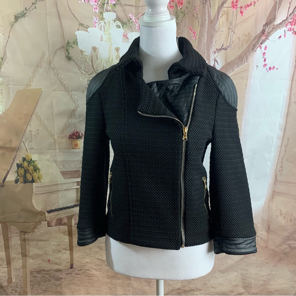 NEW Patricia Pepe Moto Leather Faux Textured Jacket - Picture 2 of 12
